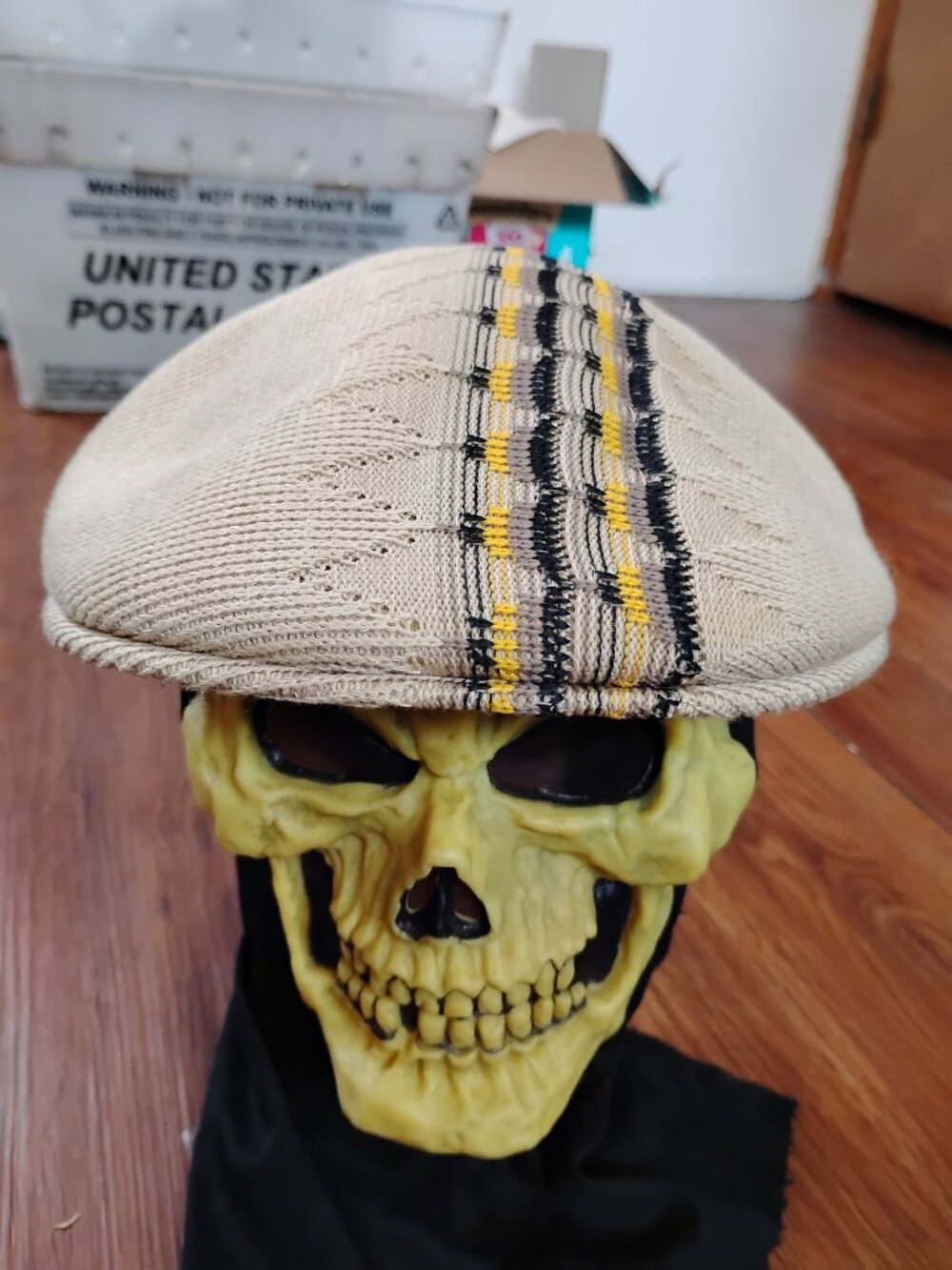 Kangol Argyle Stripe 504 Flat Hat Cap